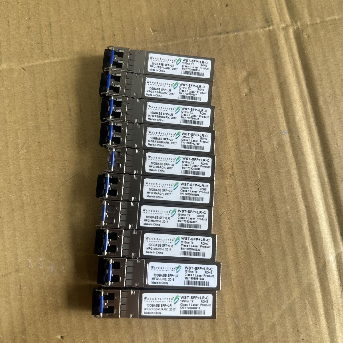 (09)10個セット☆WST-SFP+LR-C 10gba色SFP+トランシーバーモジュールWaveSplitter拍卖