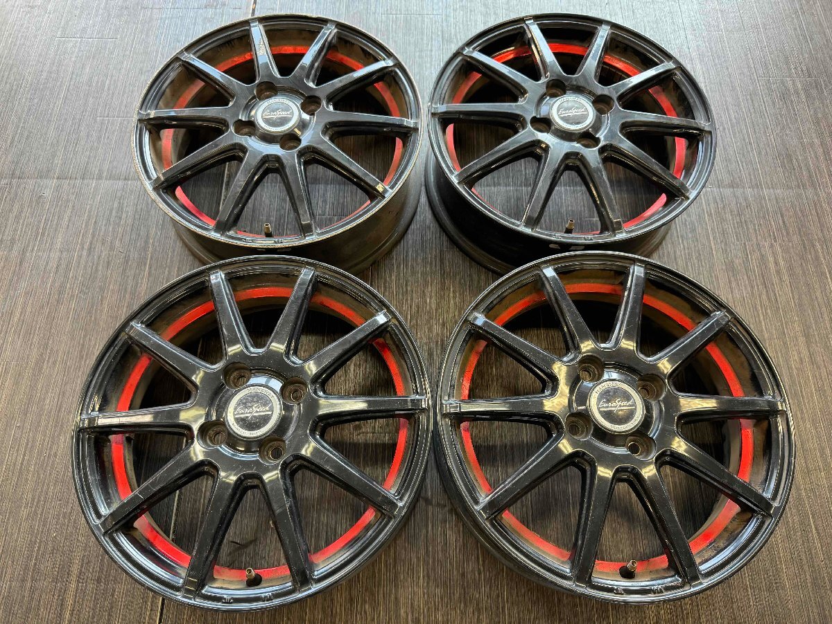 中古★MANARAY マナレイ EuroSpeed ユーロスピード MX-01 15インチ アルミホイール 4本セット★15×4.5J/+45/4穴/PCD 100★タント/N-BOX等拍卖