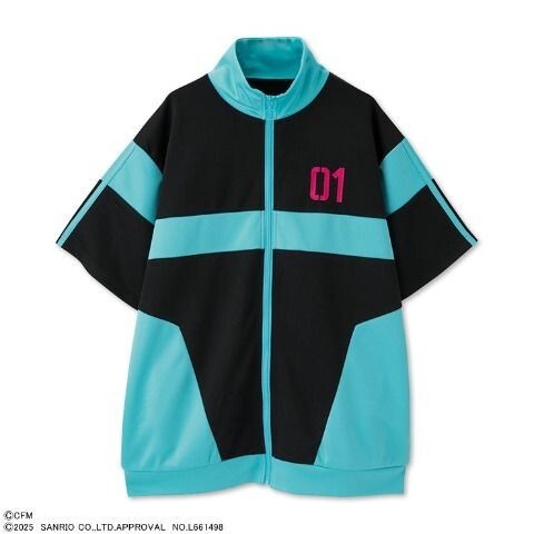 即決 初音ミク×シナモロール レディース ジップアップ半袖ジャケット【M】新品タグ付 ピアプロキャラクターズ × サンリオキャラクターズ拍卖