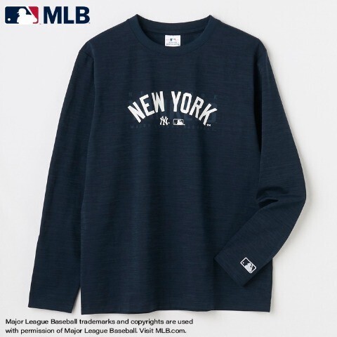 即決 MLB ニューヨーク・ヤンキース メンズ ロングスリーブTシャツ【M】新品タグ付き ロンT 長袖Tシャツ 拍卖