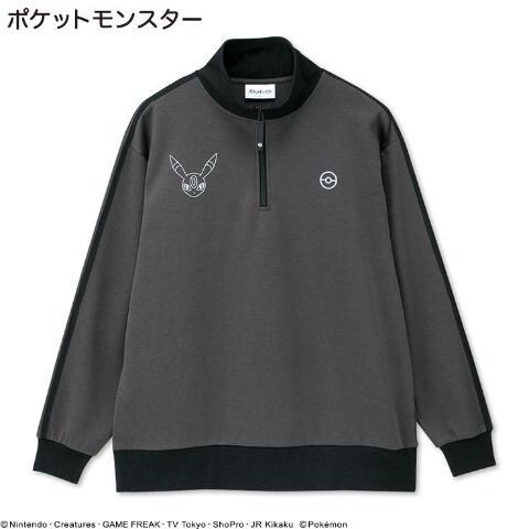 即決 ポケットモンスター メンズ ハーフジップスウェット【M】新品タグ付き ブラッキー ポケモン トレーナー拍卖