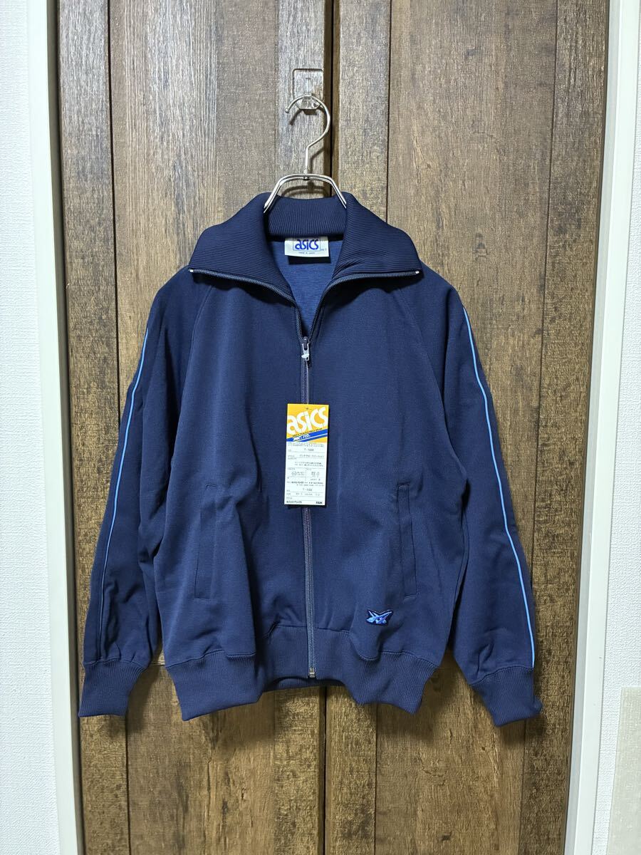 即決 当時物 新品 未使用品 ゴールドタイガー ASICS アシックス ジャージ パウ S 濃紺 紺 T-1008 日本製 80s 90s トラックジャケット②拍卖