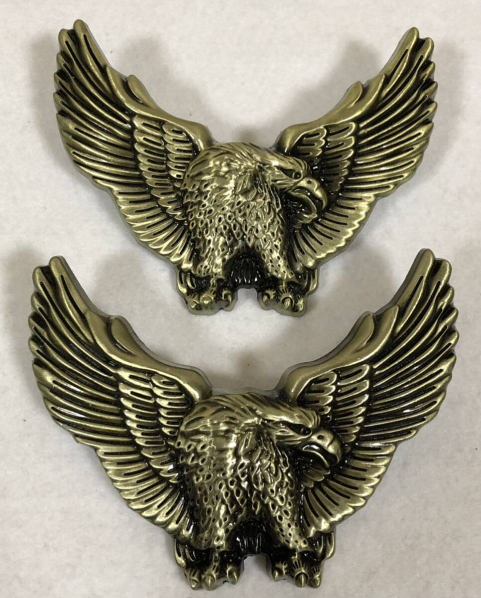 イーグル エンブレム Z1 Z2 BEET サイドカバー エンブレム 真鍮 メッキ キジマ ハーレーダビッドソン アメリカン ステッカー 旧車拍卖