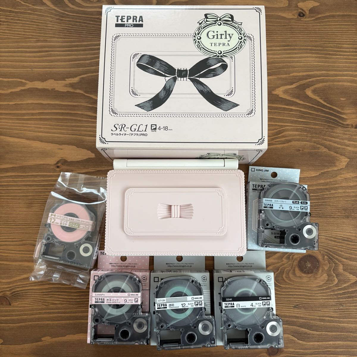 おまけ多数 ラベルライターGirly テプラ PRO SR-GL ピンク拍卖