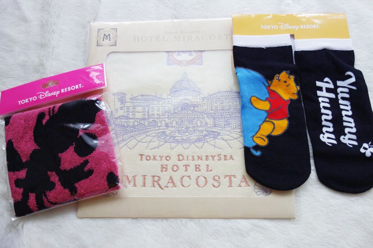 東京ディズニーリゾートグッズ3点 ミニタオル ソックス拍卖