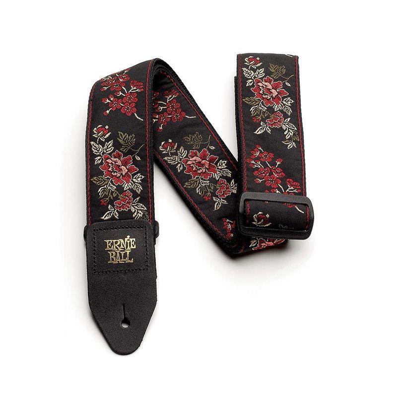 ERNIE BALL 4142 RED ROSE Jacquard Strap ギター用 ストラップ アーニーボール拍卖