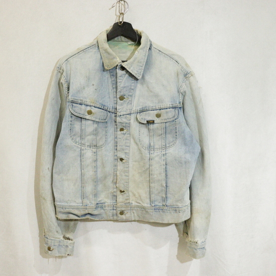 K951 80sビンテージ Lee リー デニムジャケット■1980年代製 Lサイズくらい ブルー Gジャン ボロ BORO アメカジ ストリート 古着 激安 希少拍卖