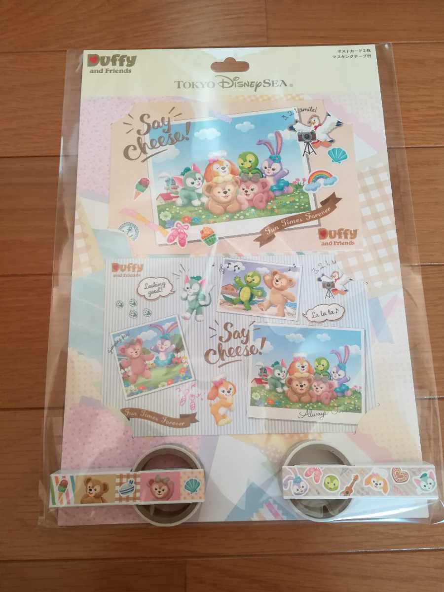 未開封 ラスト ポストカード&マスキングテープ ★ ディズニー ダッフィーフレンズ Say cheese セイチーズ ★ シェリーメイ ステラルー拍卖