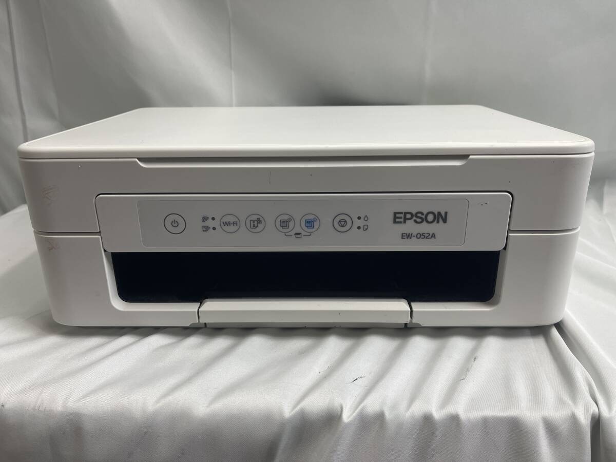 【美品】EPSON エプソン EW-052A カラリオ インクジェット複合機 Wi-Fi対応 プリンター 本体のみ 約500枚印刷 綺麗 100サイズ拍卖