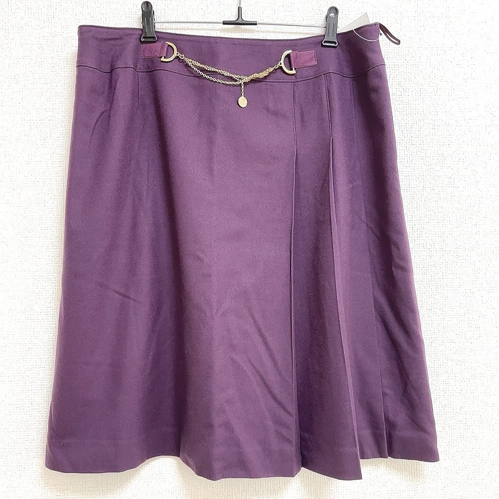 レリアン Leilian スカート パープル 17+サイズ 871844拍卖