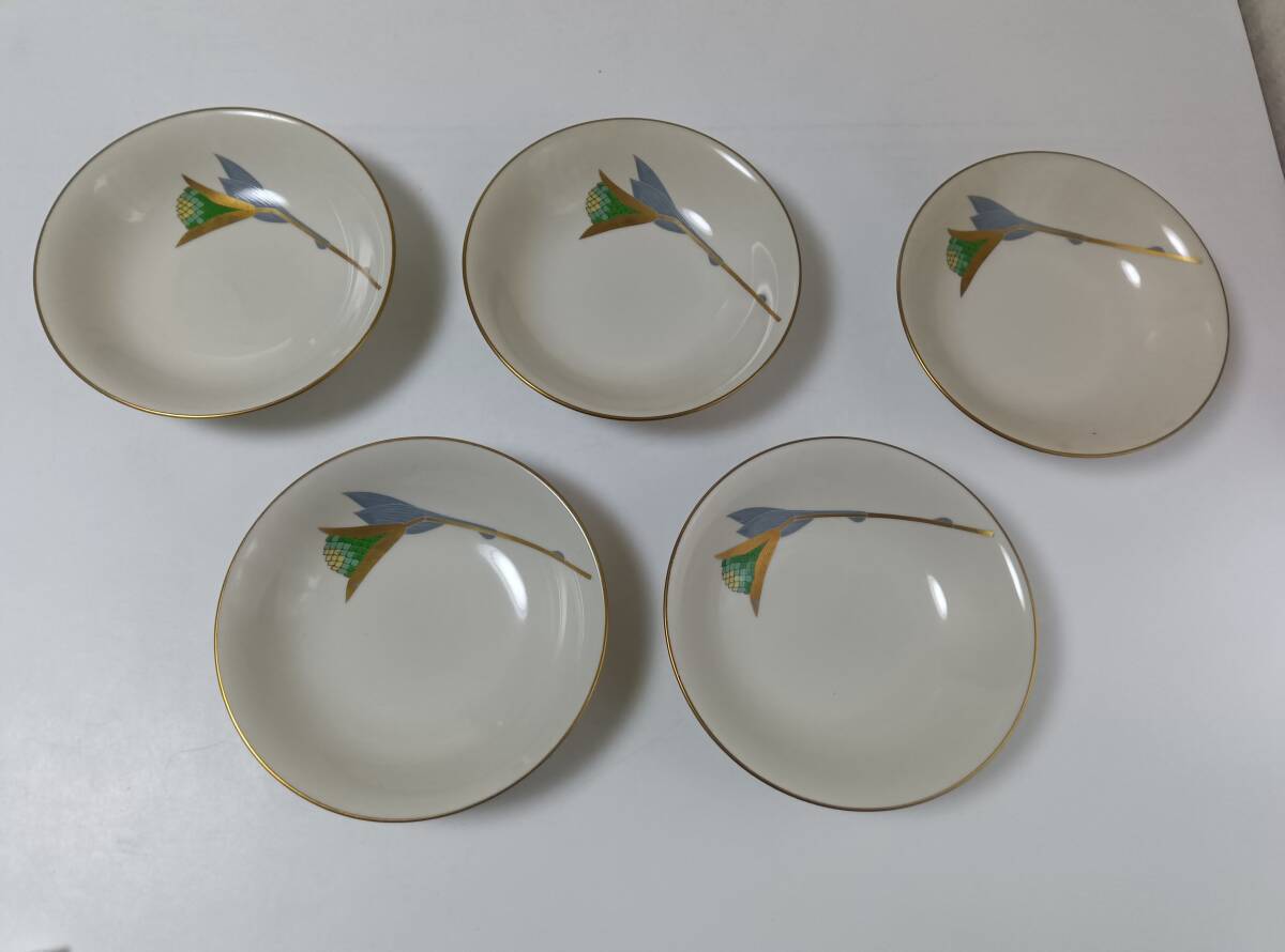 香蘭社 深皿 5枚セット 金彩 お皿拍卖