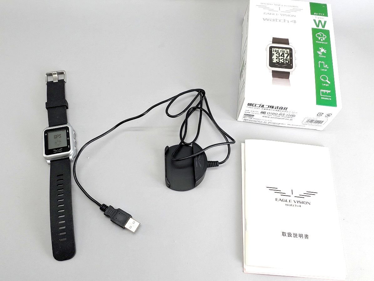 ジャンク EAGLE VISION イーグルビジョン EV-717 ウォッチ4 GPSゴルフナビ 通電OK 動作難あり[329106拍卖