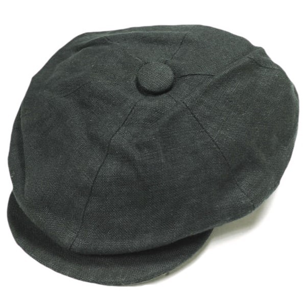 Jonathan Richard ジョナサン・リチャード アイルランド製 アイリッシュリネンキャスケット L(60cm) BLACK NEWSBOY 帽子 g9238拍卖