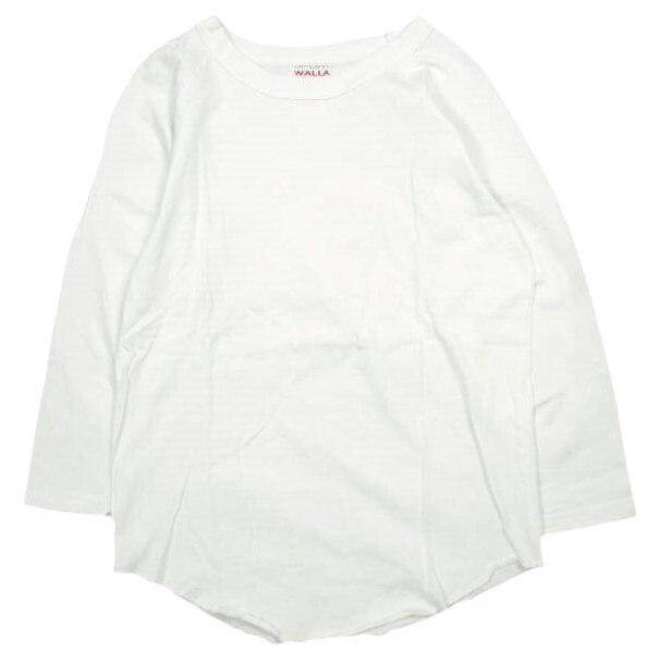 WALLA WALLA SPORT x BEAMS BOY ワラワラスポーツ ビームスボーイ 別注 アメリカ製 3/4 ベースボールTシャツ WHITE 七分袖 無地 トップス拍卖