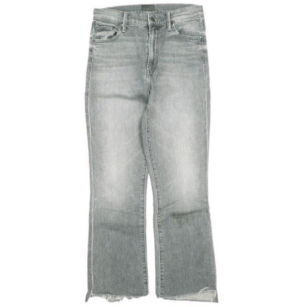 MOTHER マザー アメリカ製 THE INSIDER CROP STEP FRAY カットオフデニムパンツ 1157-743 27 グレー スキニー ジーンズ ジップフライ拍卖