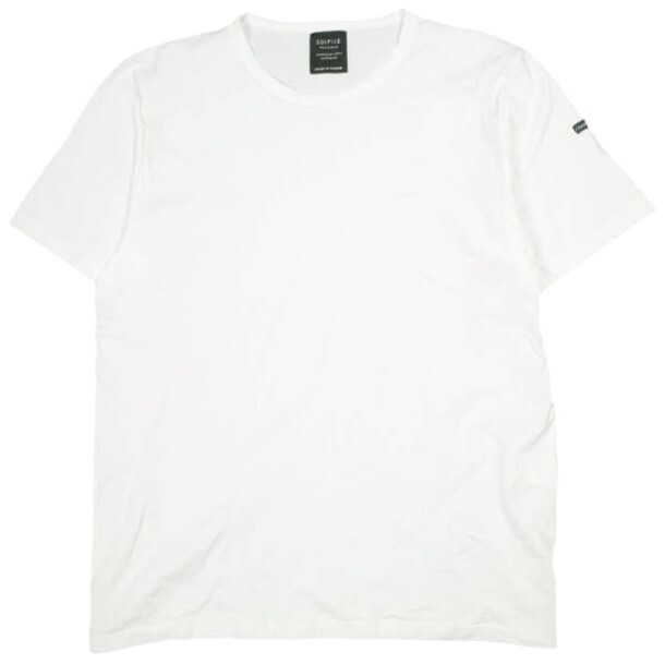 EDIFICE x CHANTECLAIR エディフィス シャントクレール 別注 フランス製 ソリッドクルーネックTシャツ 48 WHITE 半袖 トップス g9788拍卖