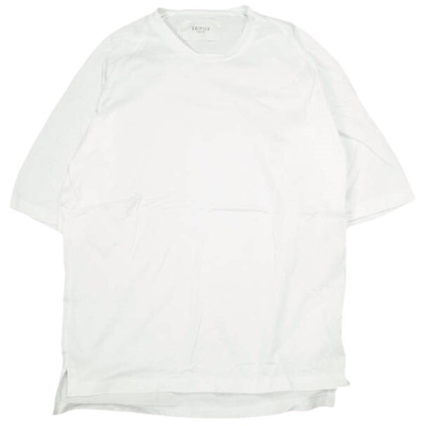 EDIFICE エディフィス 日本製 ラグランクルーネックTシャツ 16071300700230 48 WHITE 五分袖 ソリッド トップス g9789拍卖
