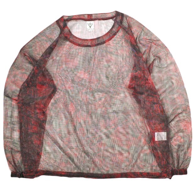 South2 West8 サウスツーウェストエイト S2W8 Bush Crew Neck Shirt - Lightweight Mesh クルーネックブッシュシャツ MR689 S RED メッシュ拍卖