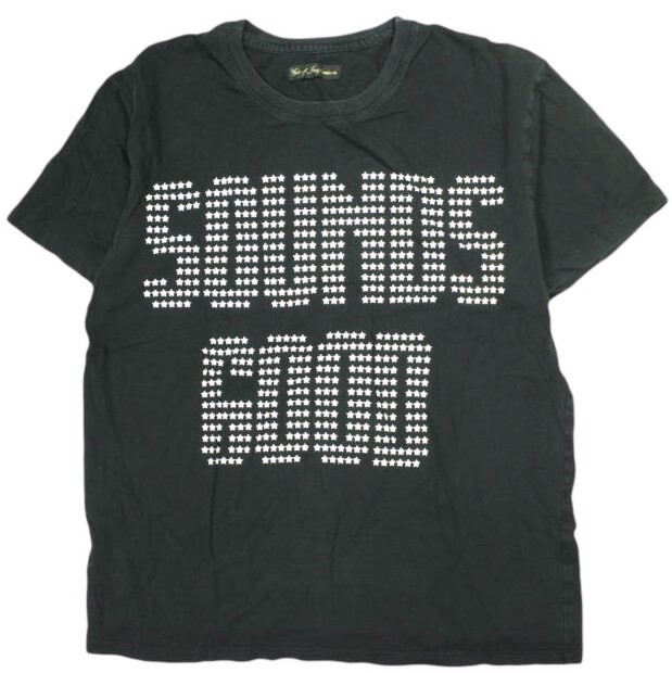 Art of Inspiration アートオブインスピレーション 日本製 SOUNDS START T-SHIRT スターロゴプリントTシャツ M BLACK 半袖 三浦翔平着用拍卖