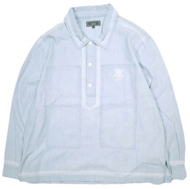 KITH NYC キスニューヨークシティ 25SS CHAMBLAY PATERSON SHIRT シャンブレーパターソンシャツ 25050060000920 M ライトインディゴ 長袖拍卖