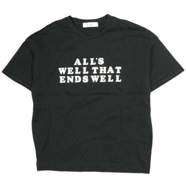 CEaRET シーレット 24SS 日本製 ロゴプリントTシャツ 242003 2 ブラック 半袖 トップス g23642拍卖