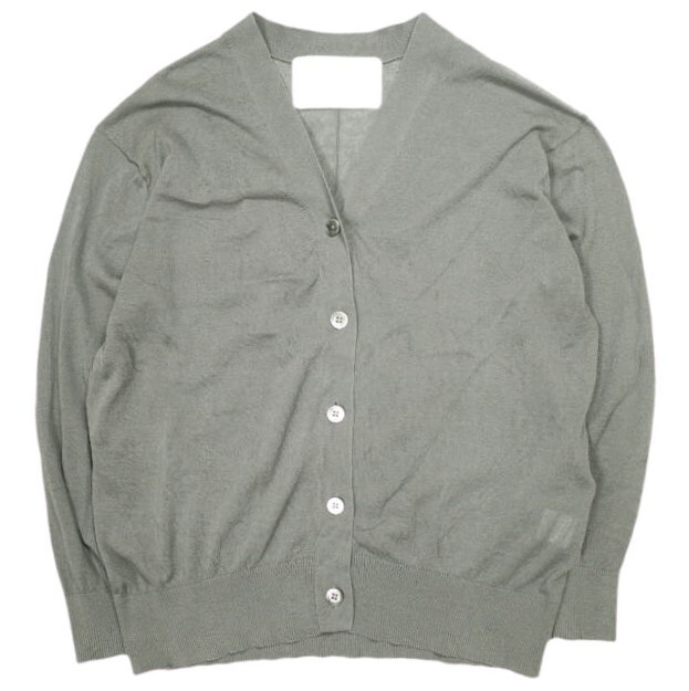 ADAWAS アダワス SHEER KNIT CARDIGAN シアーニットカーディガン ADWS-308-35 Free GREY Vネック トップス g23581拍卖