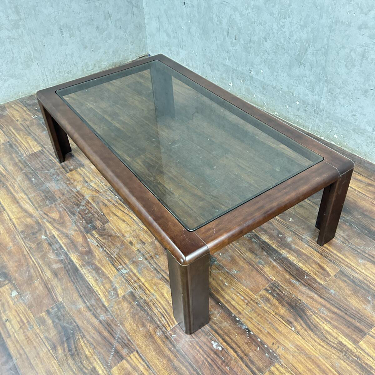 WN1/10 maruni マルニ ガラステーブル リビング ローテーブル センターテーブル コーヒーテーブル 座卓◎拍卖