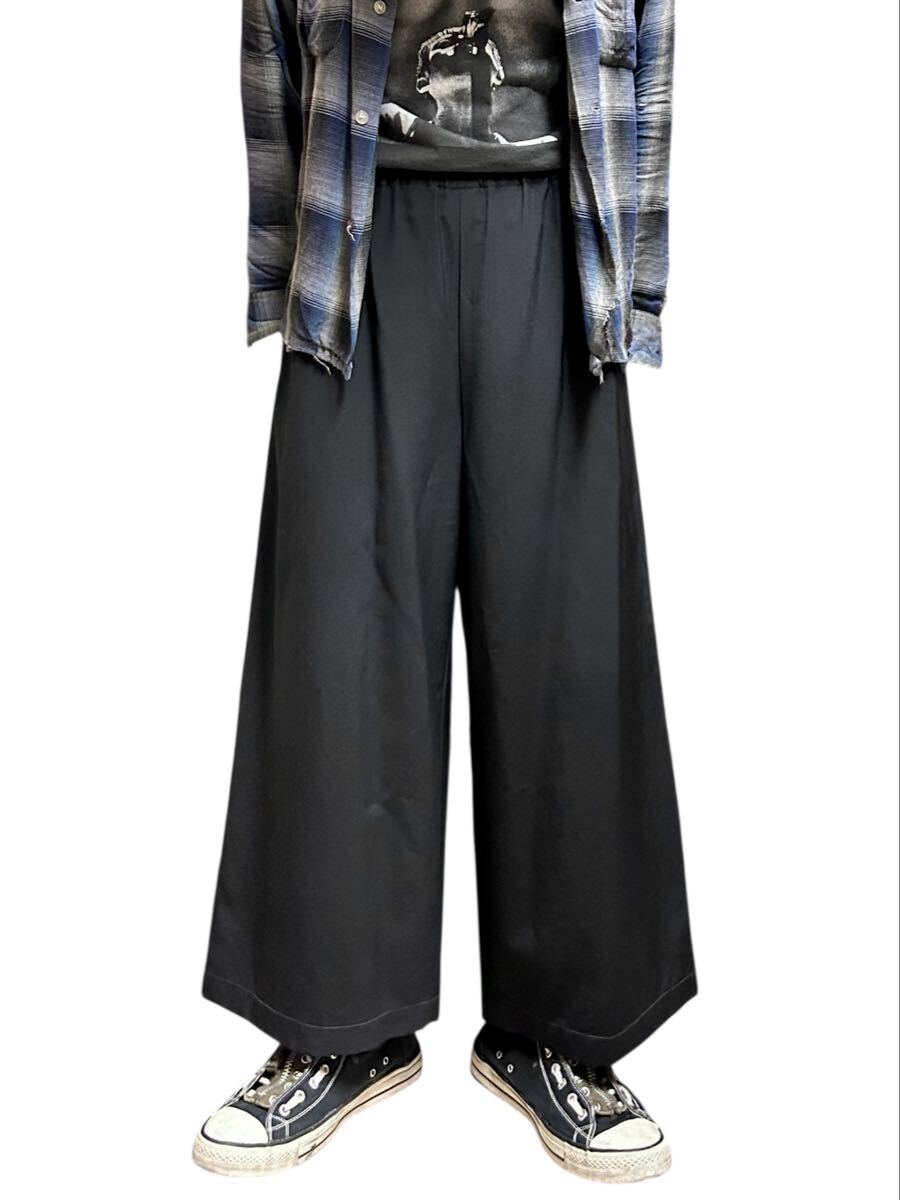 希少 90s tricot COMME des GARCONS トリコ コムデギャルソン ワイドパンツ 袴パンツ スラックス 黒 ブラック ユニセックス アーカイブ拍卖