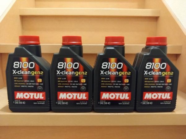MOTUL モチュール 8100 X-clean gen2 5w40 1L 4缶 4本 エックス クリーン ジェン2 正規品拍卖