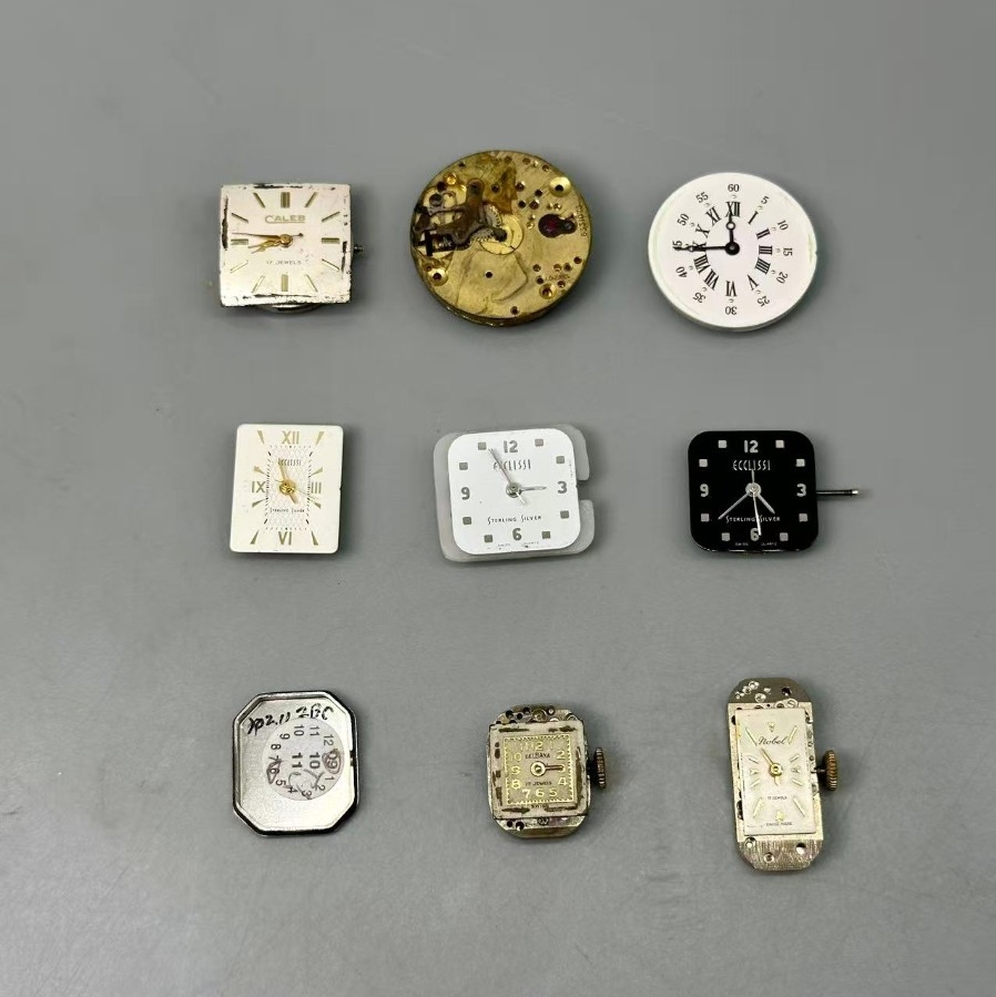 9点セットまとめ売り 各種ブランド腕時計 文字盤 ムーブメント 部品パーツ まとめ ジヤンク 拍卖
