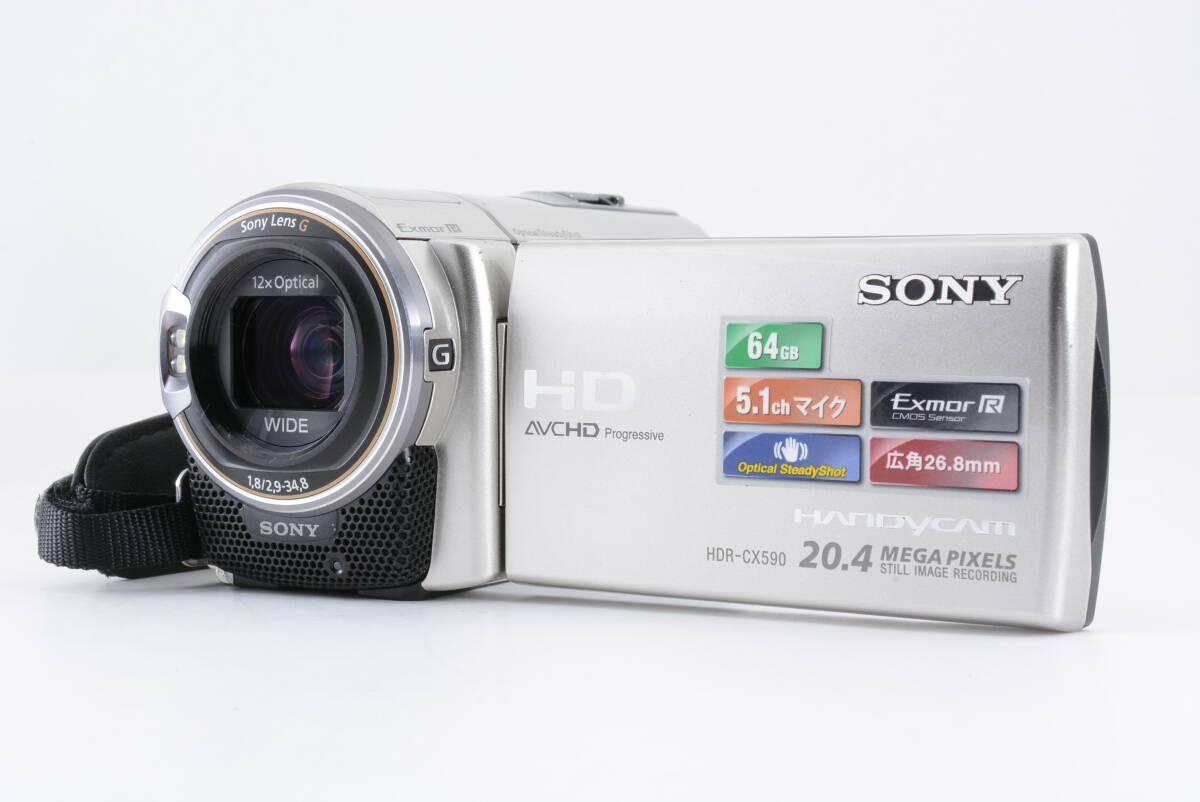 動作品 ソニー SONY HANDYCAM HDR-CX590V ハンディカム デジタルビデオカメラ 管MM3225拍卖