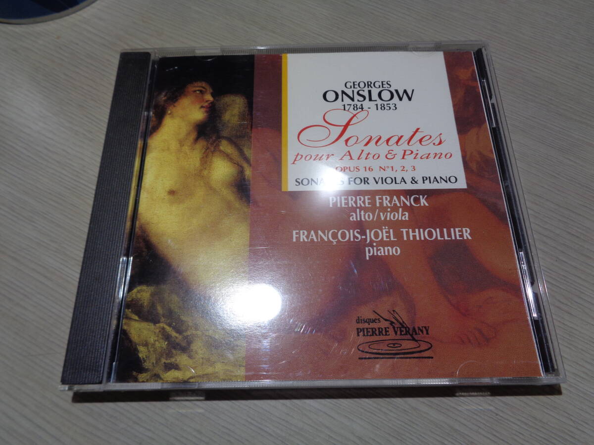 PIERRE FRANCK,FRANCOIS-JOEL THIOLLIER/ONSLOW:SONATES POUR ALTO & PIANO(PIERRE VERANY:PV796032 MINT CD拍卖