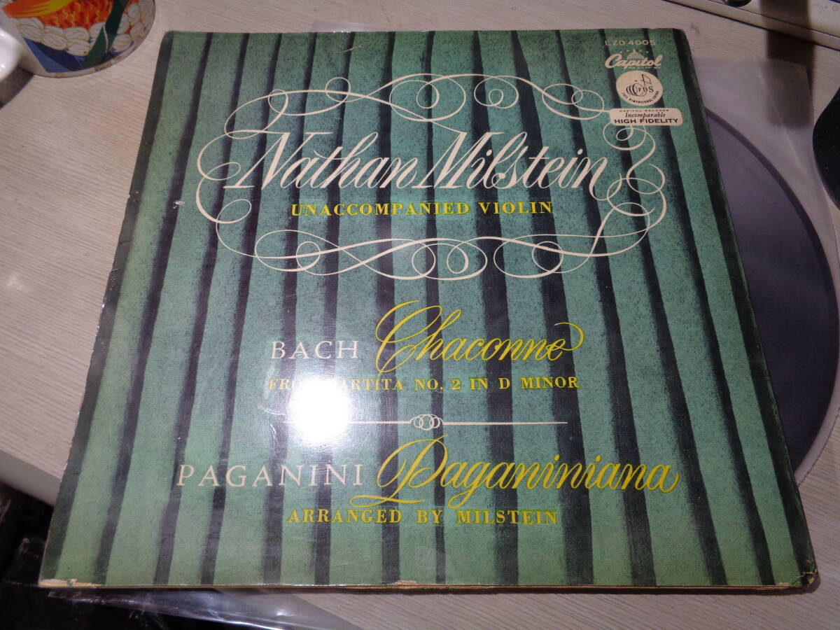 ミルシテインによる無伴奏ヴァイオリン集,NATHAN MILSTEIN/BACH:CHACONNE,PAGANINI:PAGANINIANA(JAPAN/Capiton:LZD 4005 MONO NM 10” LP拍卖