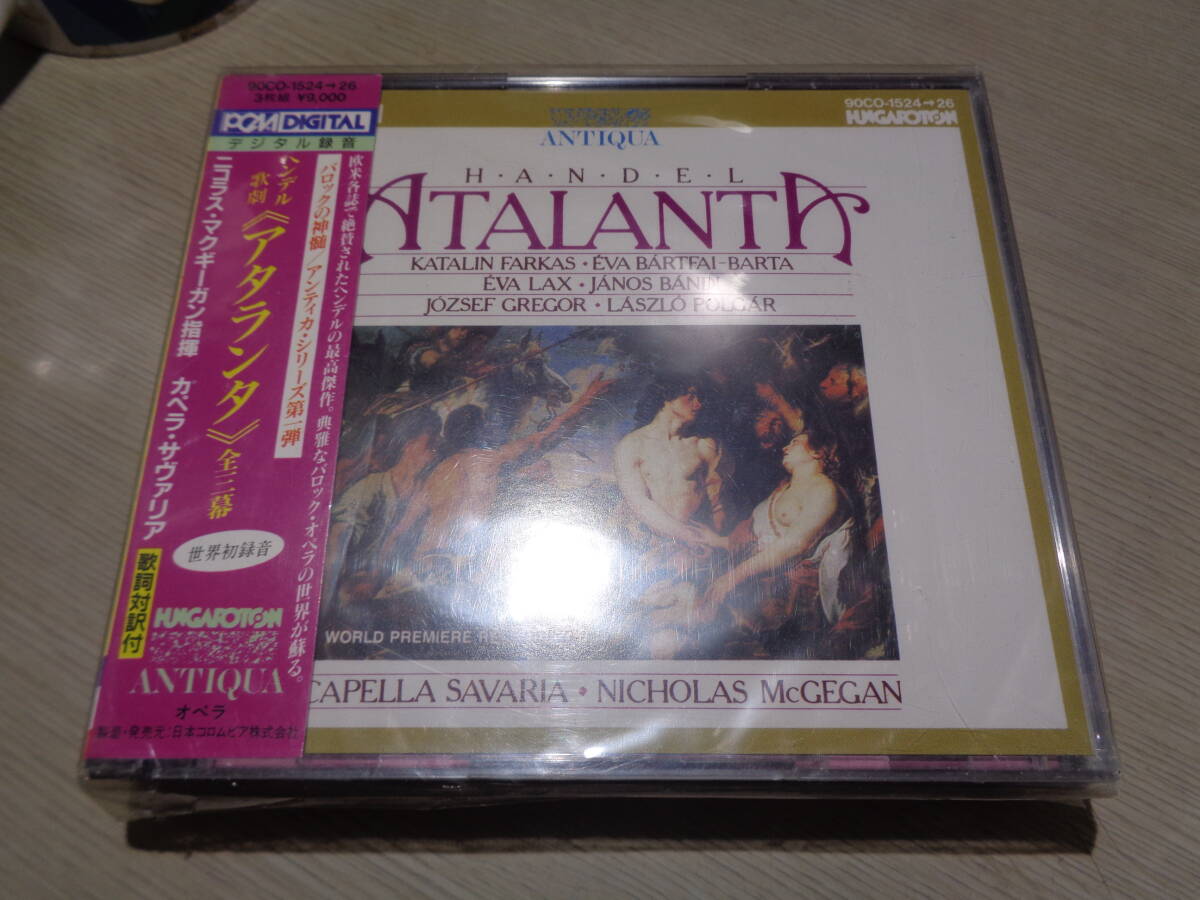 未開封/ニコラス・マクギーガン指揮カペラ・サヴァリア/ヘンデル:歌劇「アタランタ」(JAPAN/HUNGAROTON:90CO-1524-26 PROMO NEW 3CDs BOX拍卖