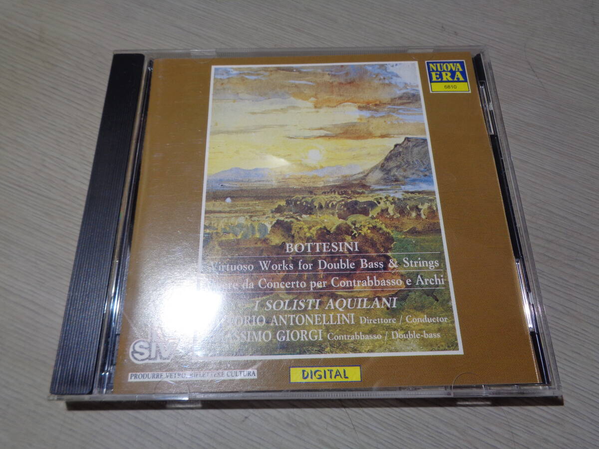 MASSIMO GIORGI,VITTORIO ANTONELLINI,I SOLISTI AQUILANI/BOTTESINI:VIRTUOSO WORKS FOR DOUBLE BASS & STRINGS(NUOVA ERA 6810 MINT CD拍卖