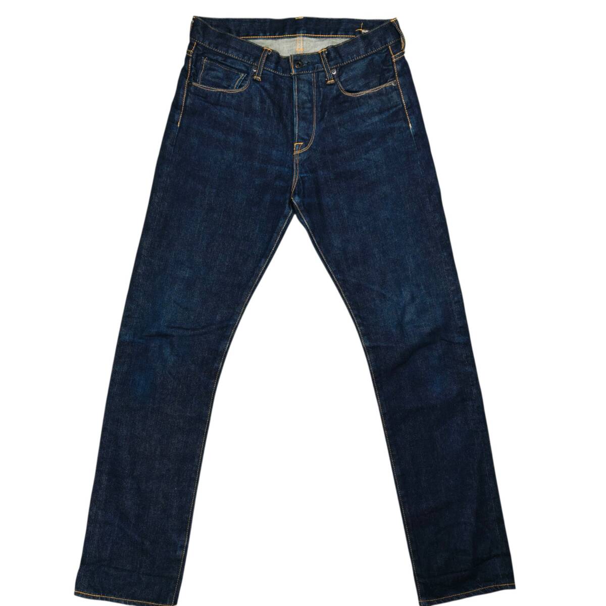 【美品】 KURO DEMPSEY デニムパンツ サイズ3(L相当)赤耳 セルビッチ 日本製 チェーンステッチ コラボ Oikawa Denim 吉川織物拍卖