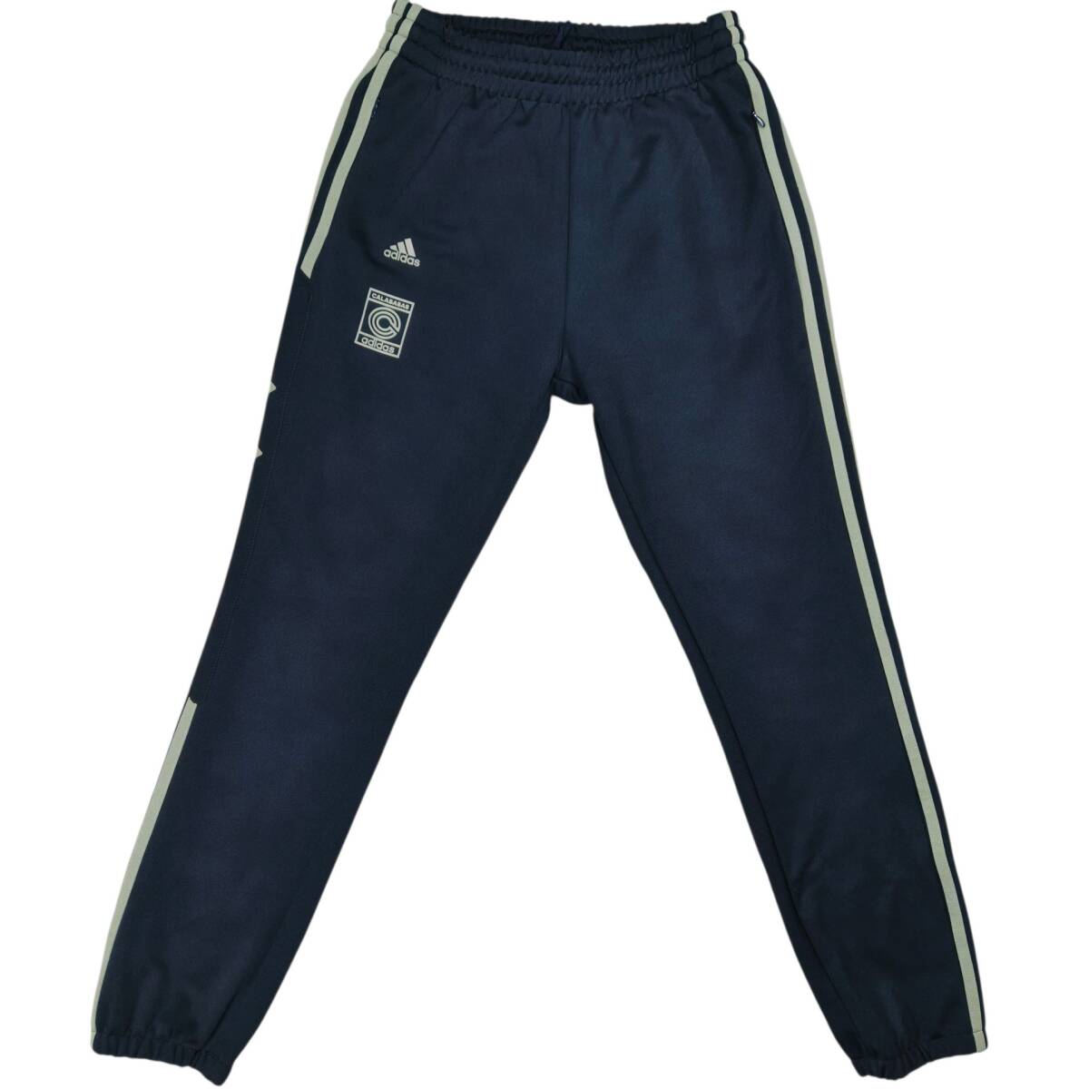 【良デザイン】adidas YEEZY CALABASAS トラックパンツ Sサイズ ブラック系 3本ライン アディダス イージー カラバサス拍卖