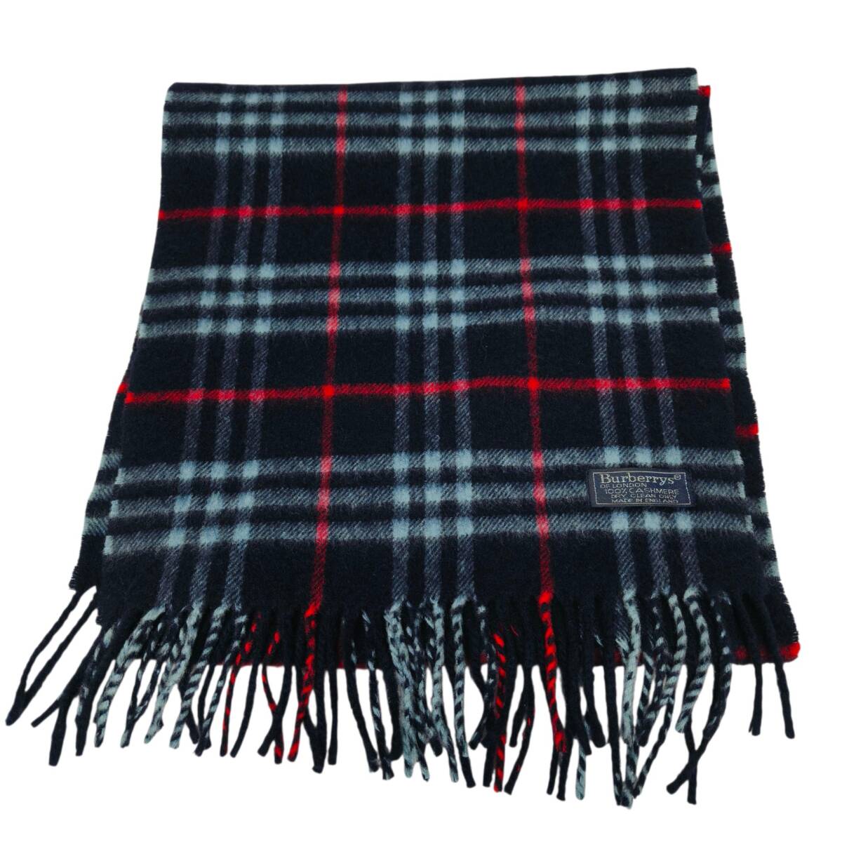 【極上カシミヤ100%】 Burberrys バーバリーズ チェックマフラー イングランド製 バーバリー拍卖