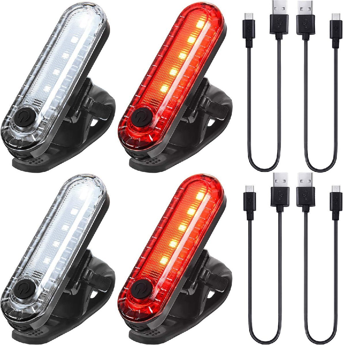 自転車 LED テールライト セーフティーライト リアライト USB電池式 コンパクト 軽量 防水 白 ホワイト 赤 レッド 自転車テールライト拍卖