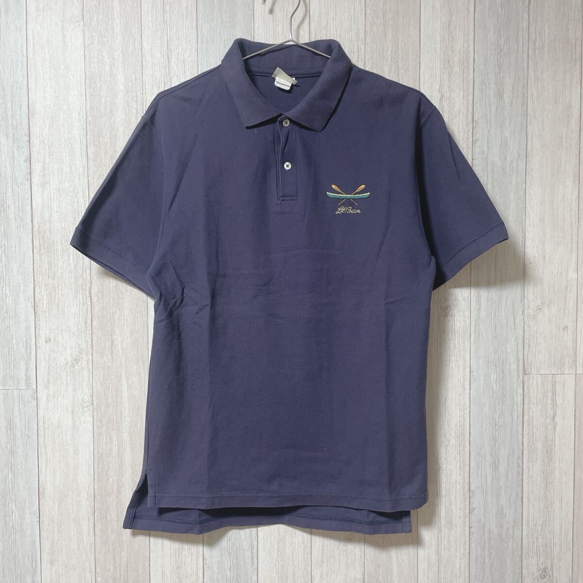 エルエルビーン 半袖ポロシャツ ネイビー C1拍卖