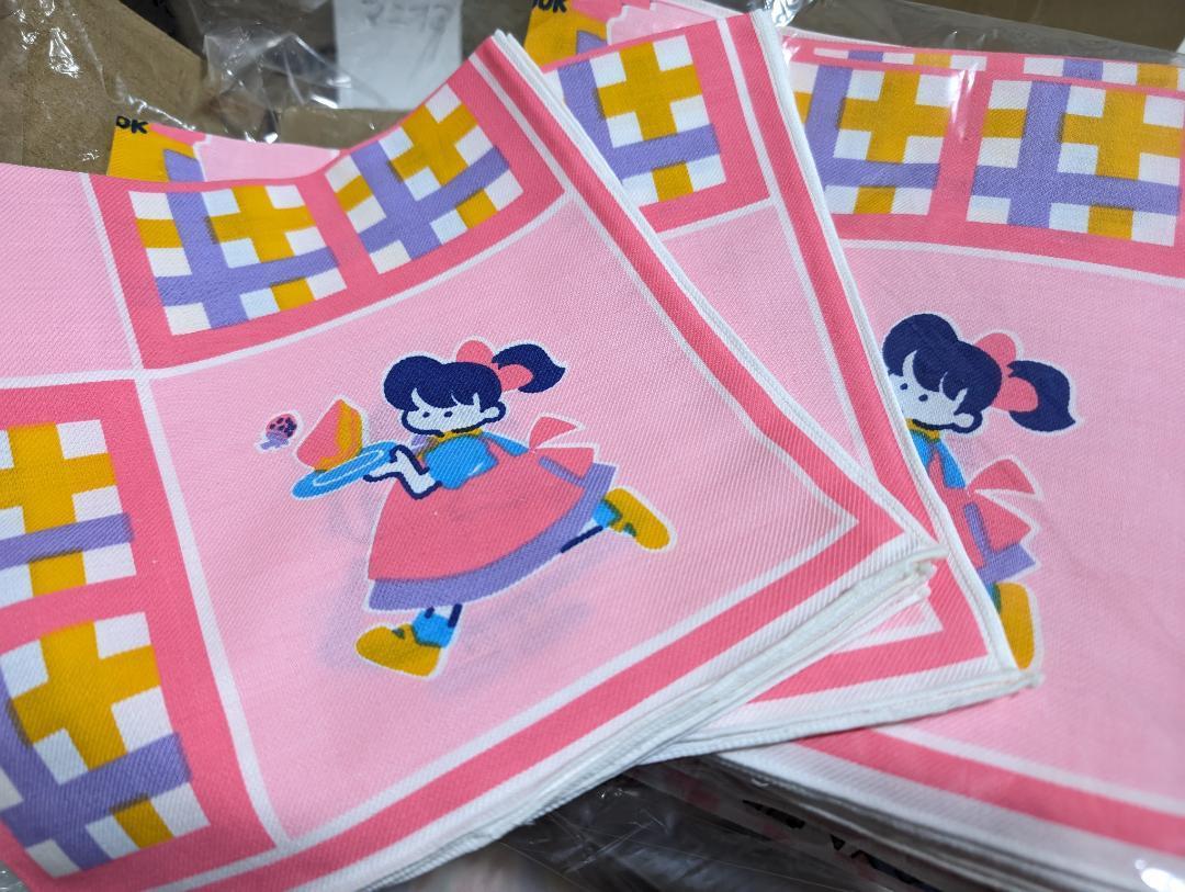 【3枚】新品未使用 昭和レトロポップ ハンカチ 女の子② 子供用 稀少品拍卖
