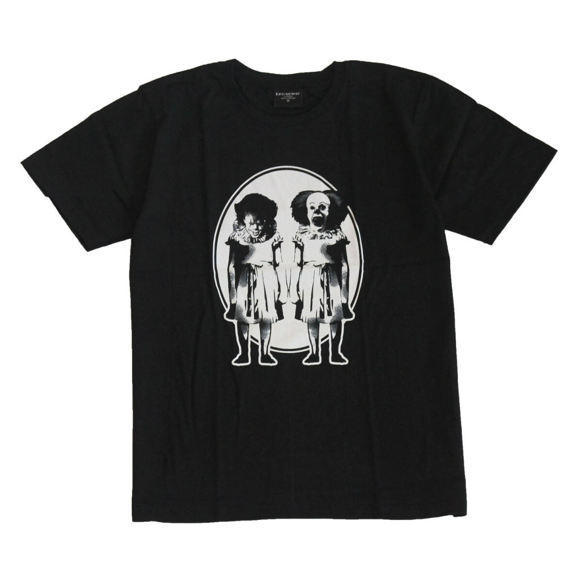 ホラー映画Tシャツ ペニーワイズ ピエロ イット ストリート系 人気 デザインTシャツ おもしろTシャツ メンズ 半袖 ★tsr0707-blk-xl拍卖