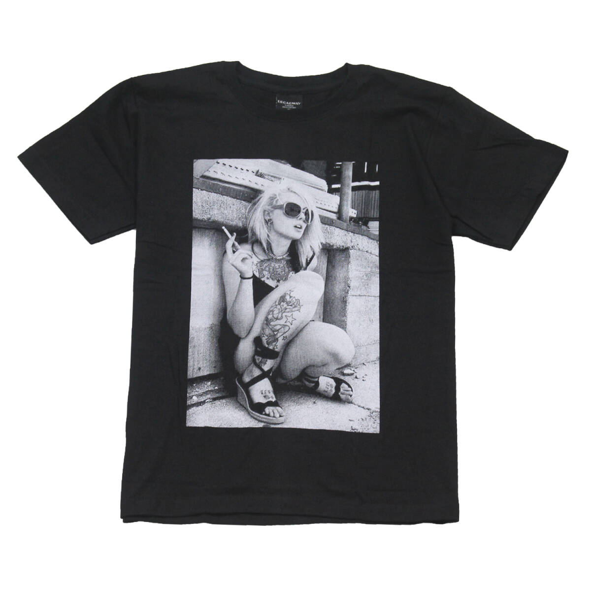 セクシーガール パンク ロック タトゥー 音楽 クラブ ダンス ギャル ストリート系 人気 デザインTシャツ メンズ 半袖 ★tsr0739-blk-xl拍卖