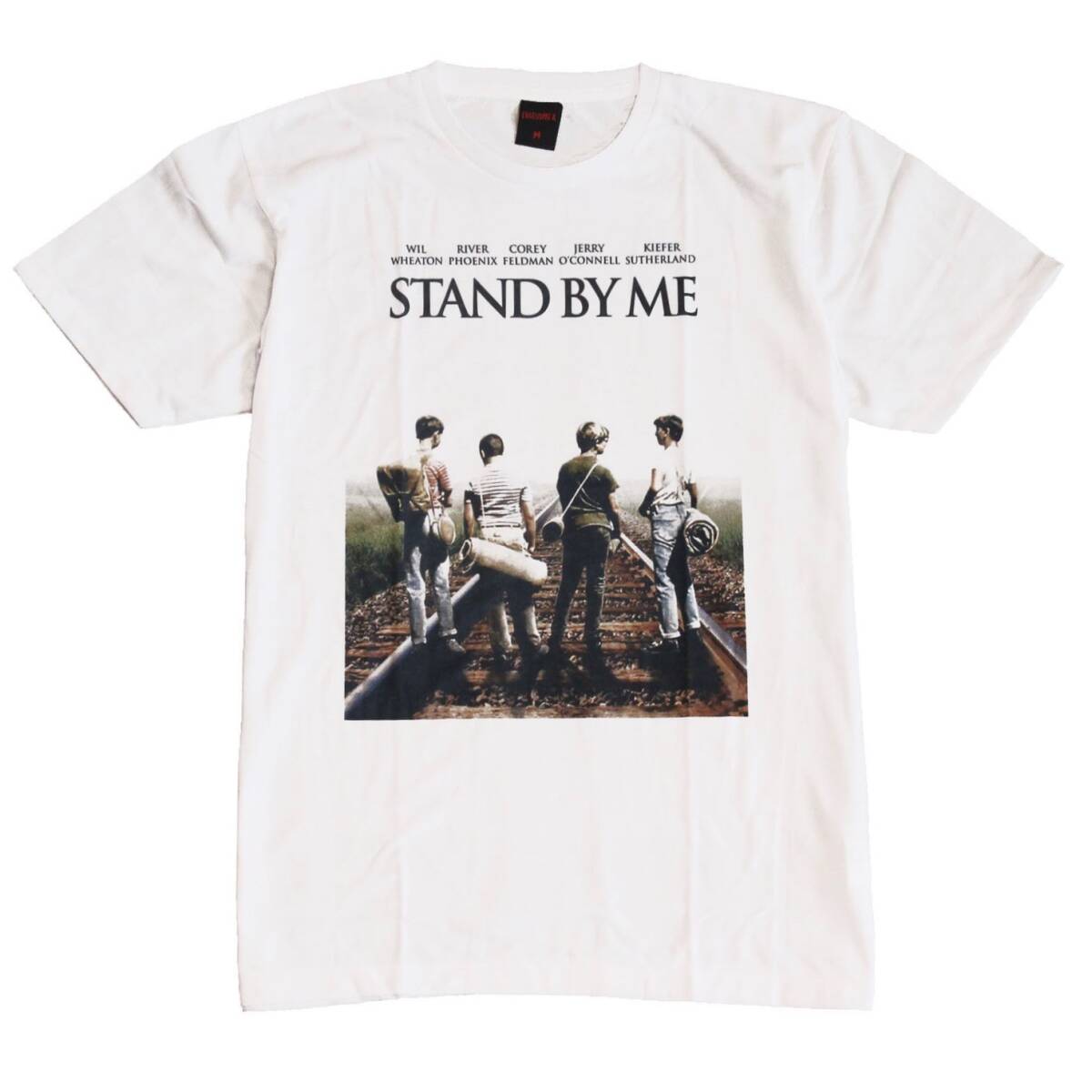 スタンドバイミー 映画Tシャツ おしゃれ 伝説 名作 リバーフェニックスストリート おしゃれ Tシャツ メンズ 半袖★tsr0676-wht-m拍卖
