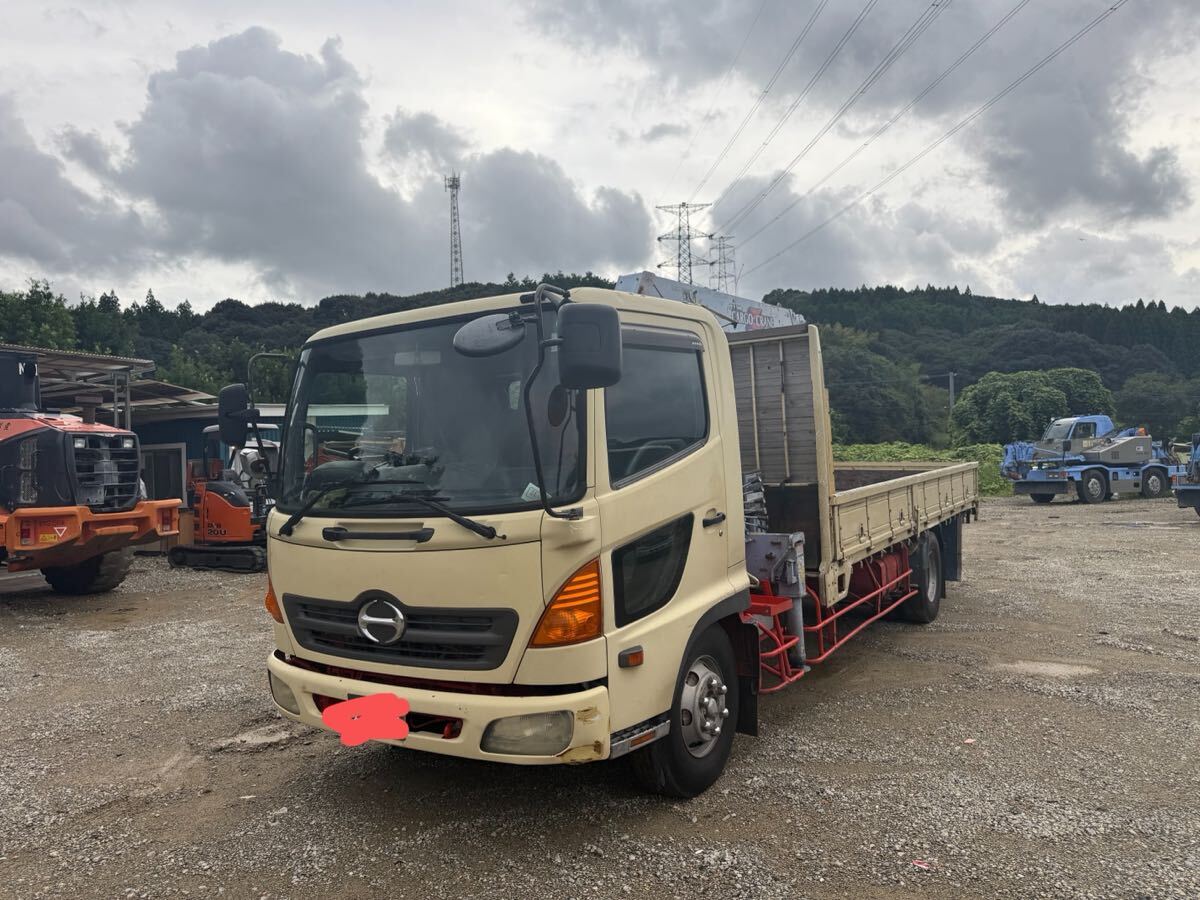 日野レンジャー 4トン 3段 タダノ ユニック リモート付き 走行距離40.3万km 車検2026年4月6日まで 佐賀県 下取りOK レンジャー 日野拍卖