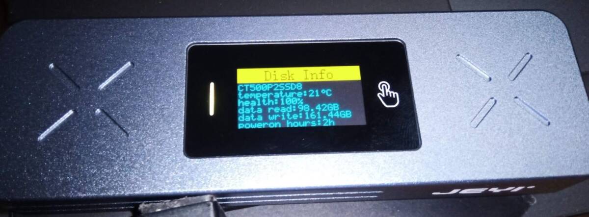ステータス表示画面付 SSDケース m.2 2280 NVMe/SATA USB3.2Gen2 10Gbps B+M/MKey a拍卖