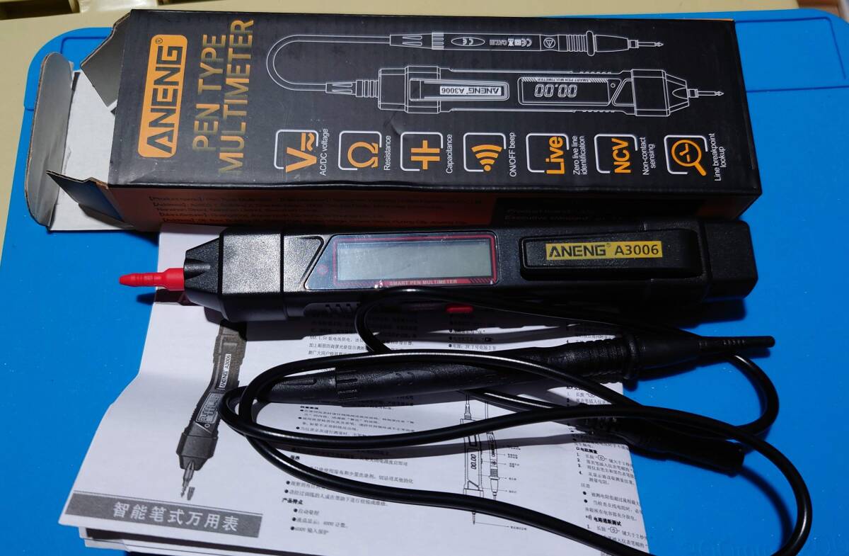 電池付 ペンタイプ 4000カウント デジタル マルチメーター テスター AC/DC電圧 抵抗 容量 周波数 NVC LIVE 検電 cA拍卖