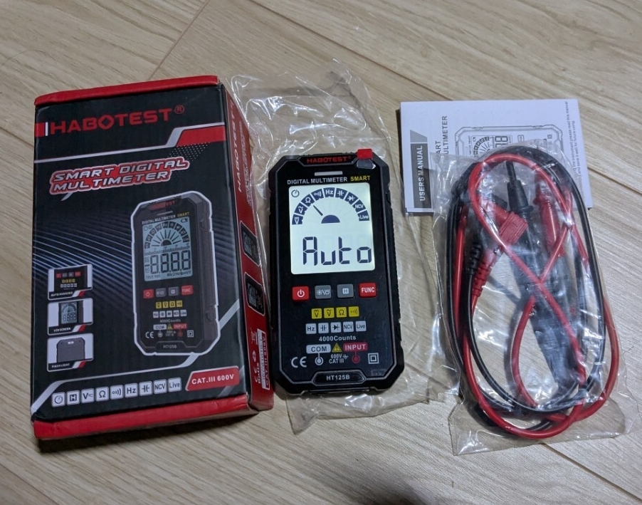 電池付 4000カウント 見やすいコンパクト デジタルテスター アナログバー 電圧 電流 抵抗 容量 周波数 bB拍卖