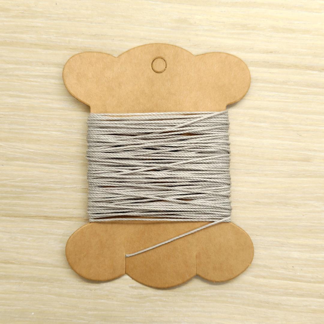 ロウビキ 蝋引き糸 丸紐 0.8mm 10m グレー ロウ引き ワックスコード拍卖