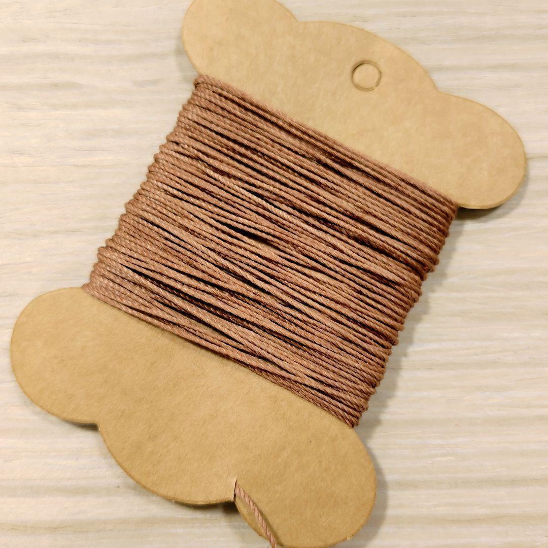 蝋引き糸 丸紐 0.8mm 10m ブラウン ロウ引き糸 ワックスコード拍卖